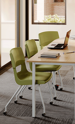 Stackable, ergonomic chairs