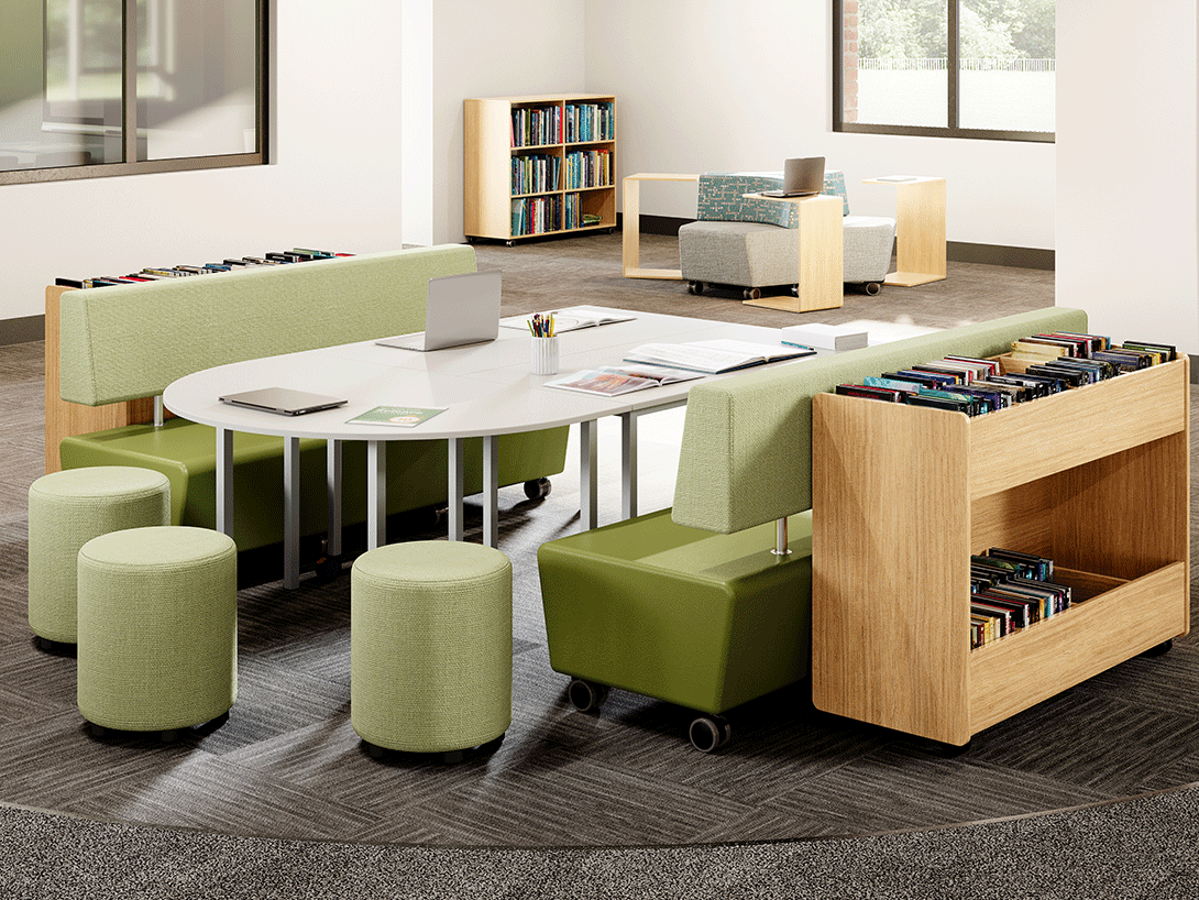 Mobile bookshelves & storage