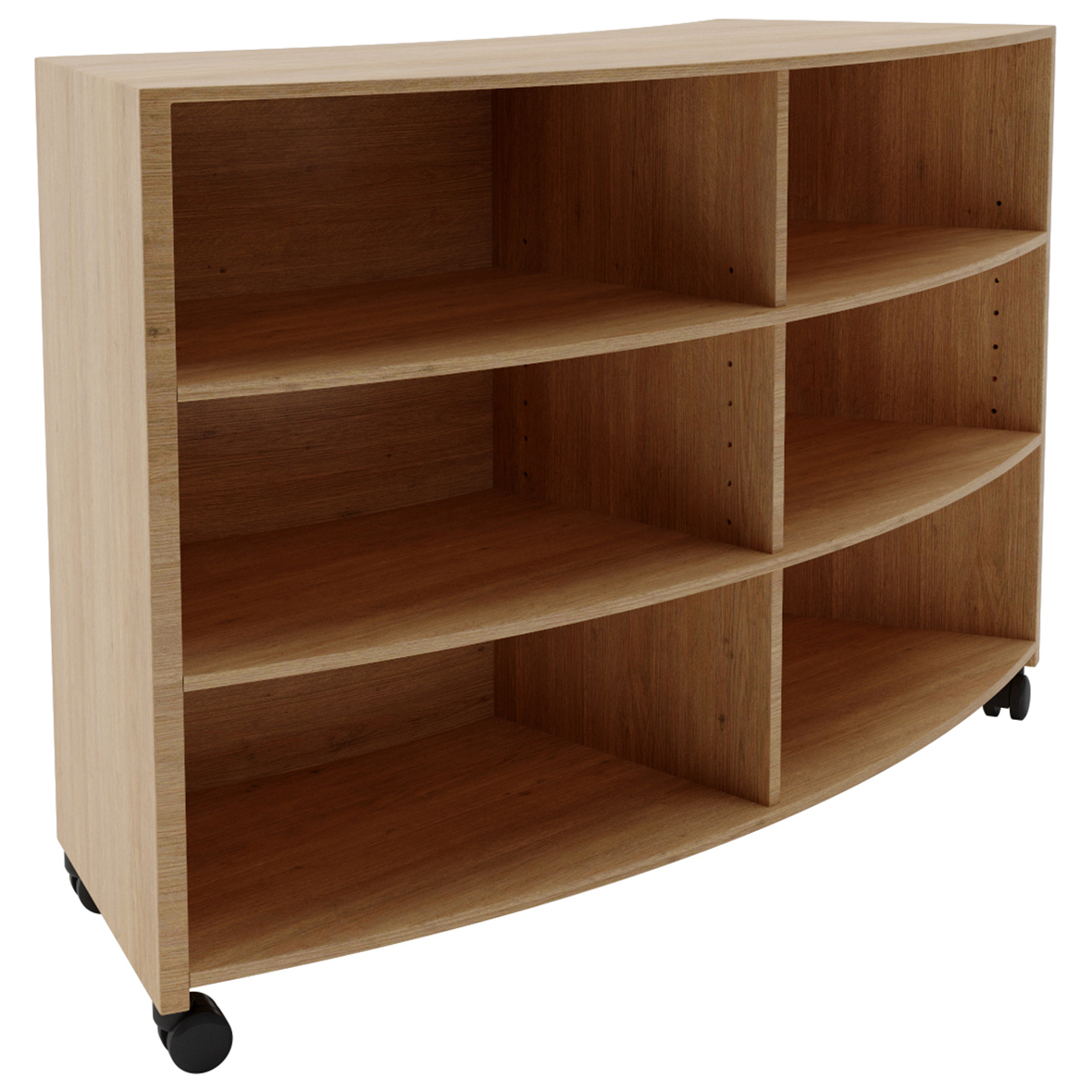 Mobile Curved Bookcase
