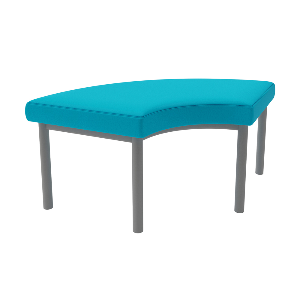 Curved Ottoman Blue Lagoon