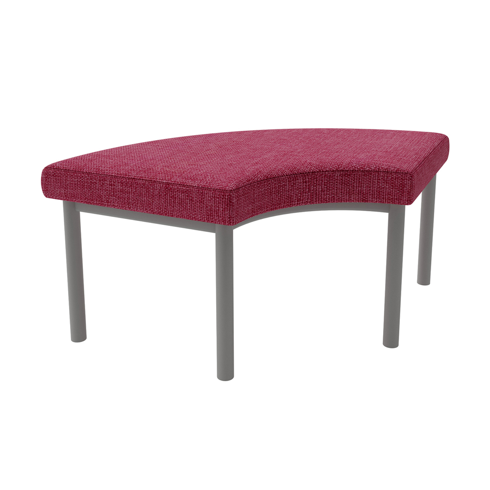 Curved Ottoman Magenta