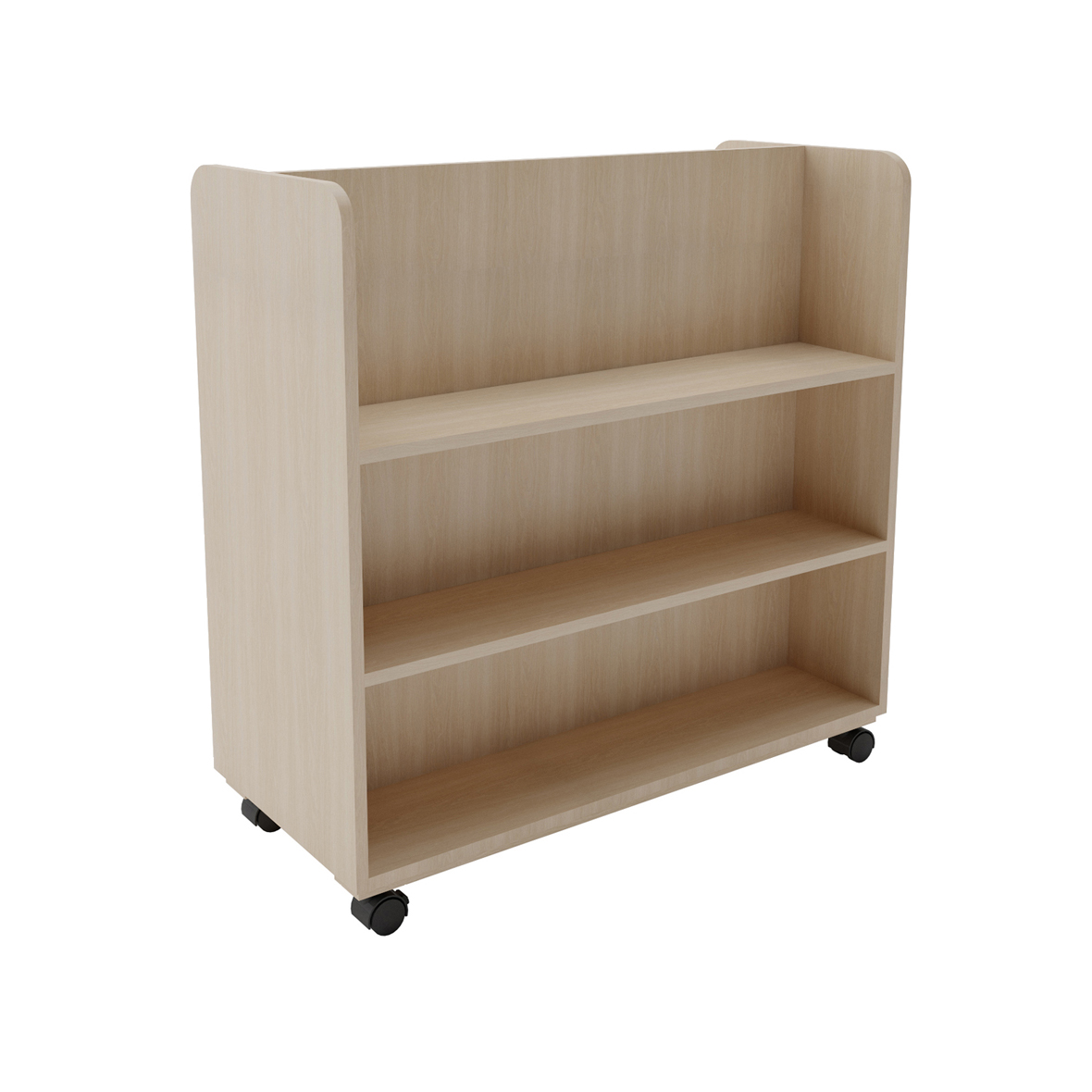 Double Sided Mobile Shelf Affinity Maple