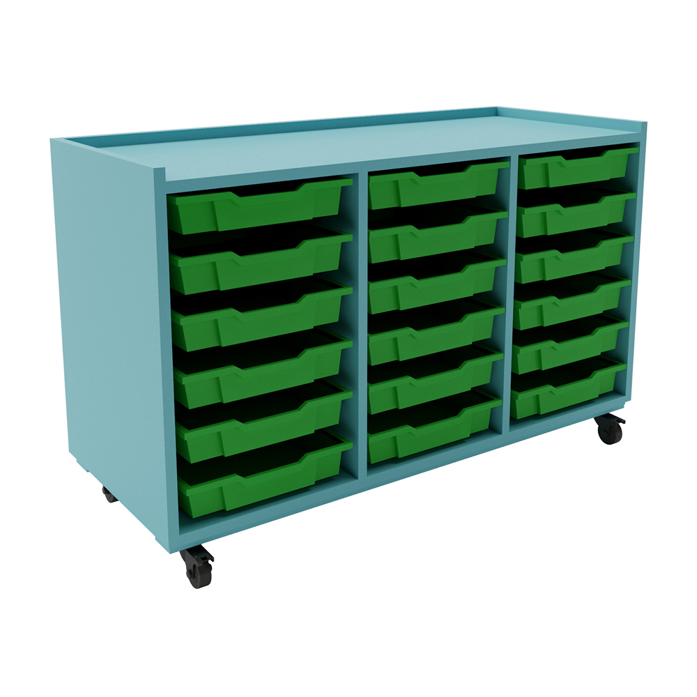 Flexi Trolley 3 Bay Caribbean Green Grass