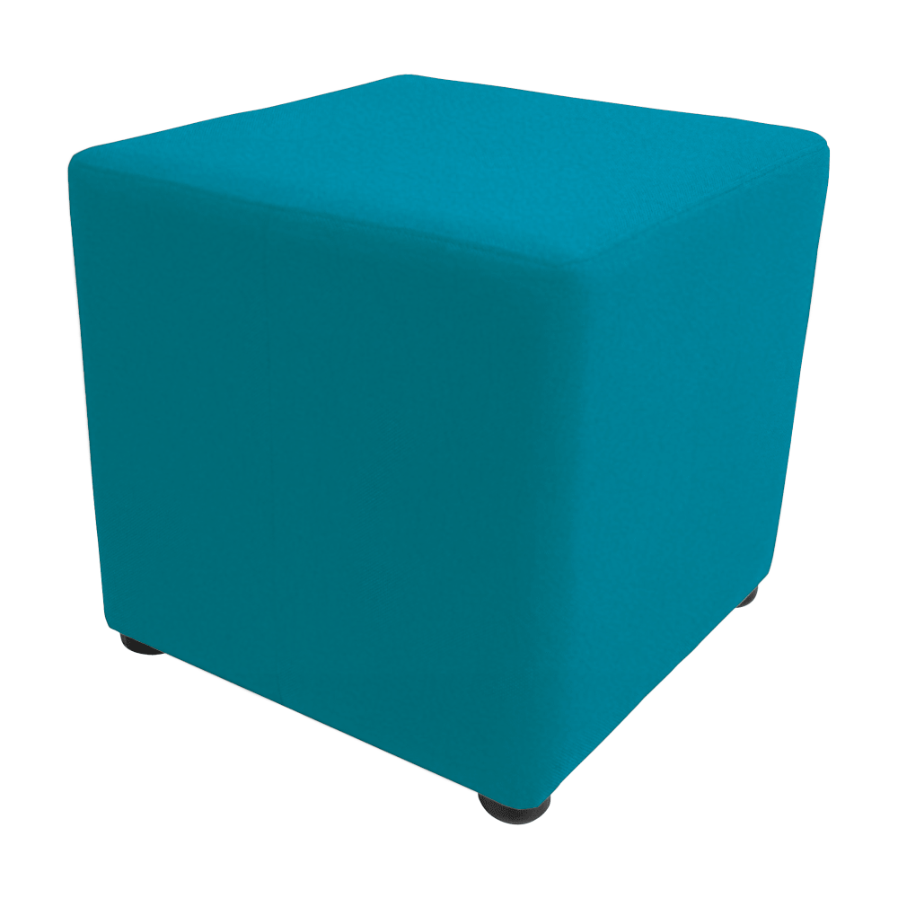 Cube Stool Ottoman Blue Lagoon