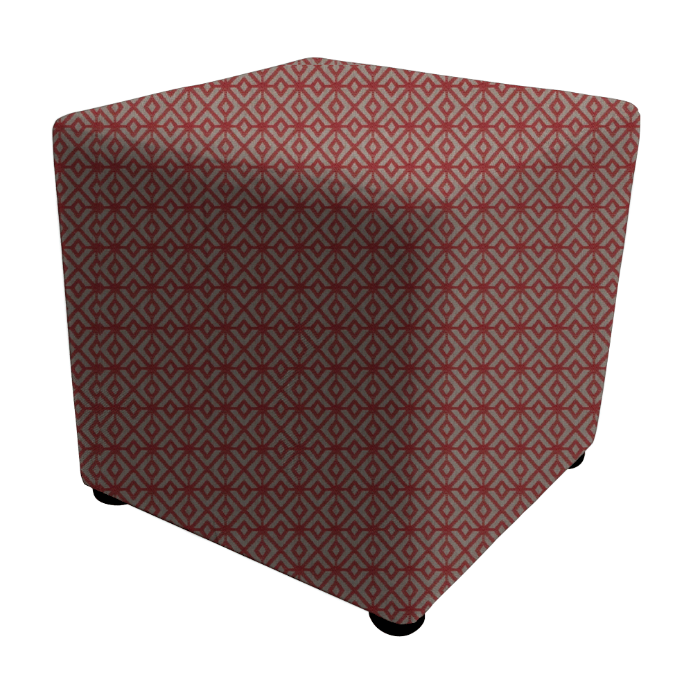 Cube Stool Ottoman Chili