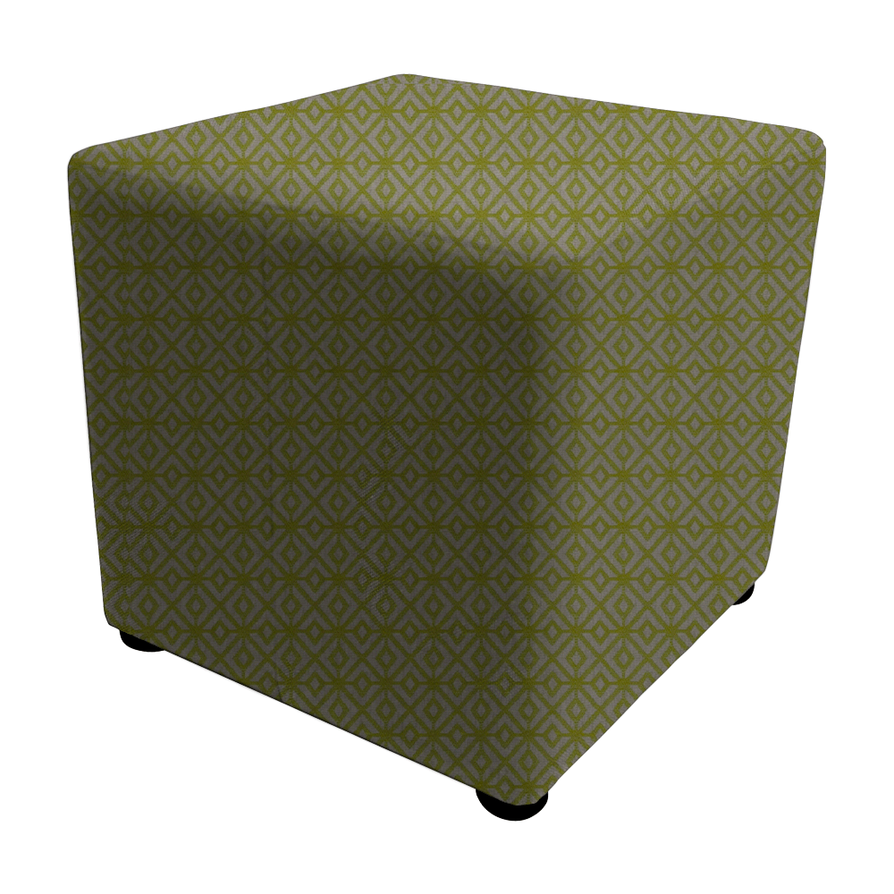 Cube Stool Ottoman Citron