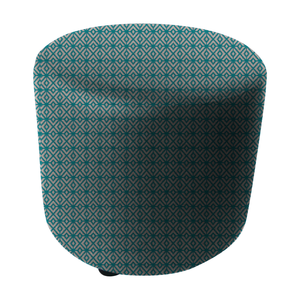 Round Ottoman Aqua