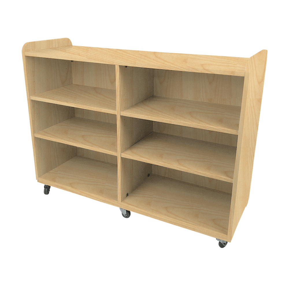 2 Bay Mobile Shelf Unit Affinity Maple