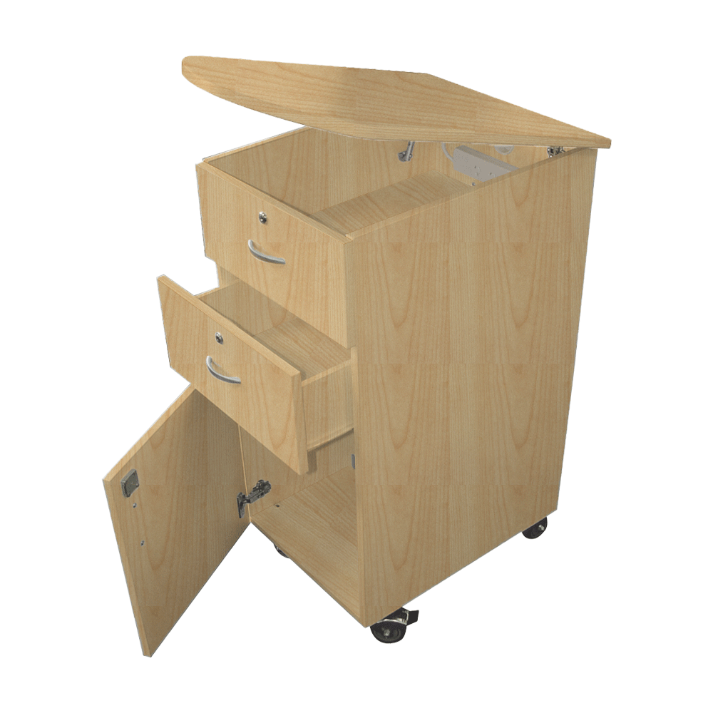 Teachers Mobile Work Unit Adjustable Affinity Maple