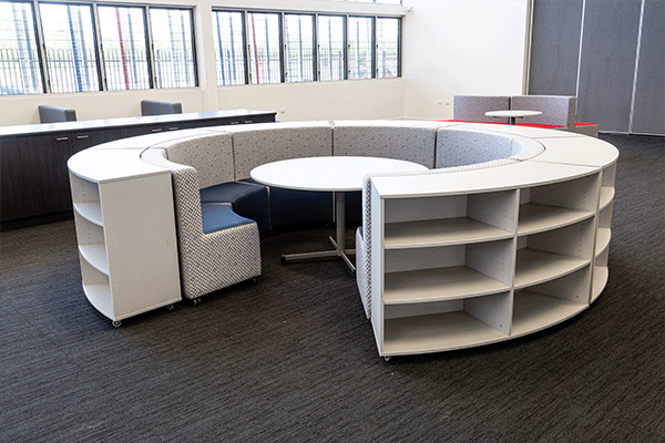 Yarrabilba College soft furnishing shelving