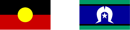 Australian Aboriginal flag and Torres Strait Islander flag icons