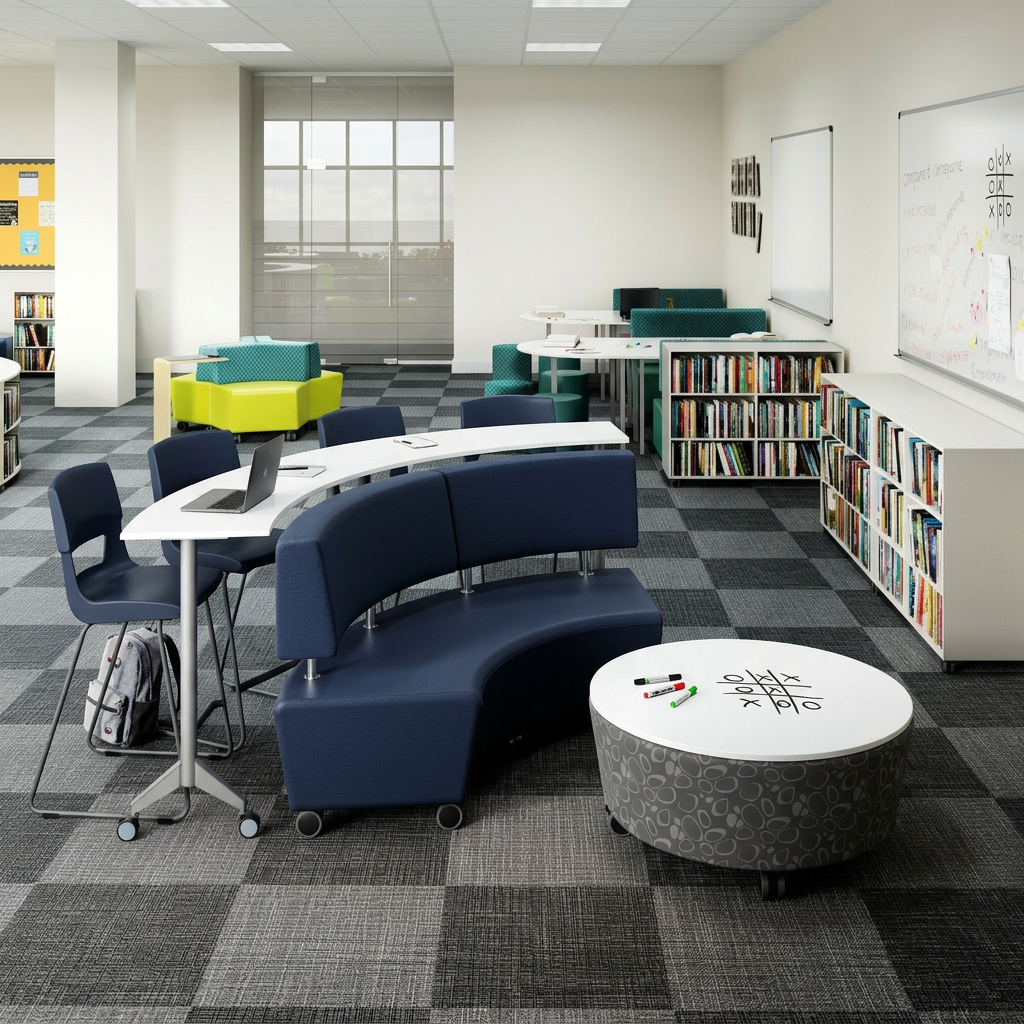 Orbit ottoman smart softies high back curve