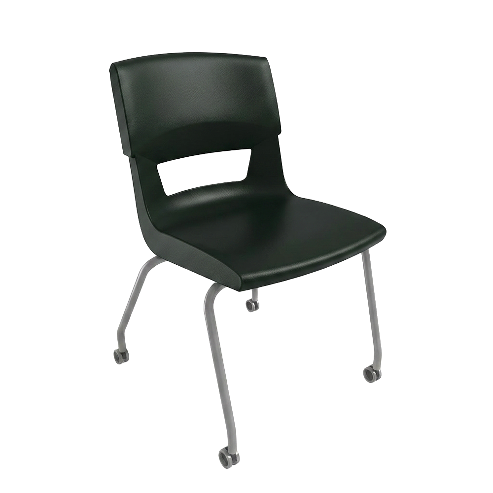 Postura-4-leg-chair-on-castors-onyx