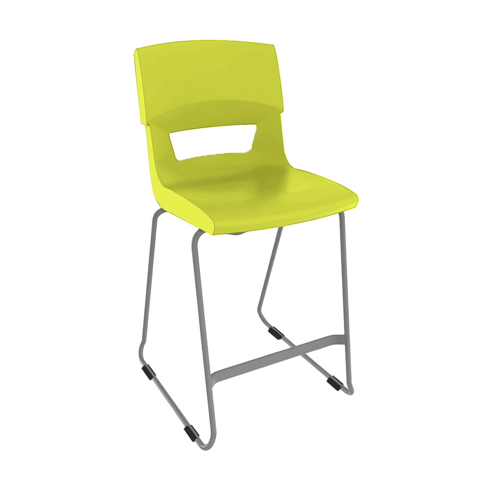 Postura_Plus_Sled_Base_Stool_Pinelime_Black_Glides