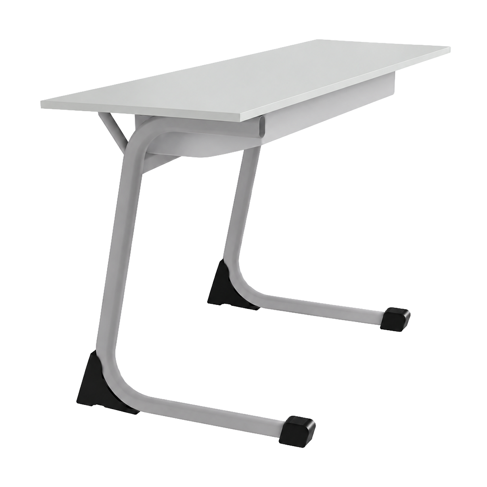 c-leg-WIDE-table-with-drawer-Polar White 1000 x 1000