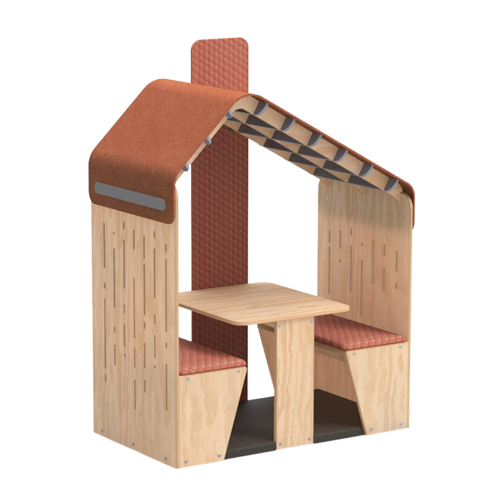 mindfull learning hut orange padded
