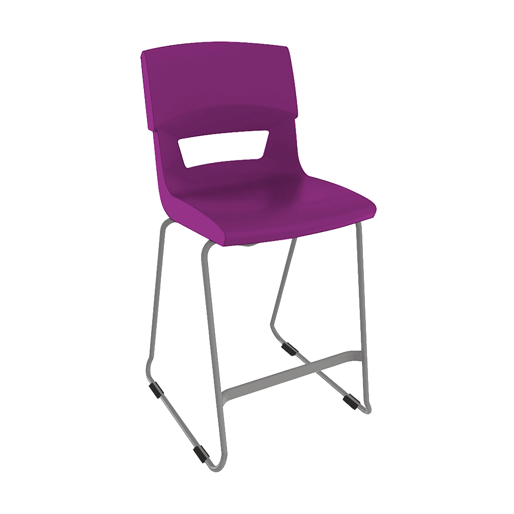 postura-plus-sled-stool-grape-with-black-glides