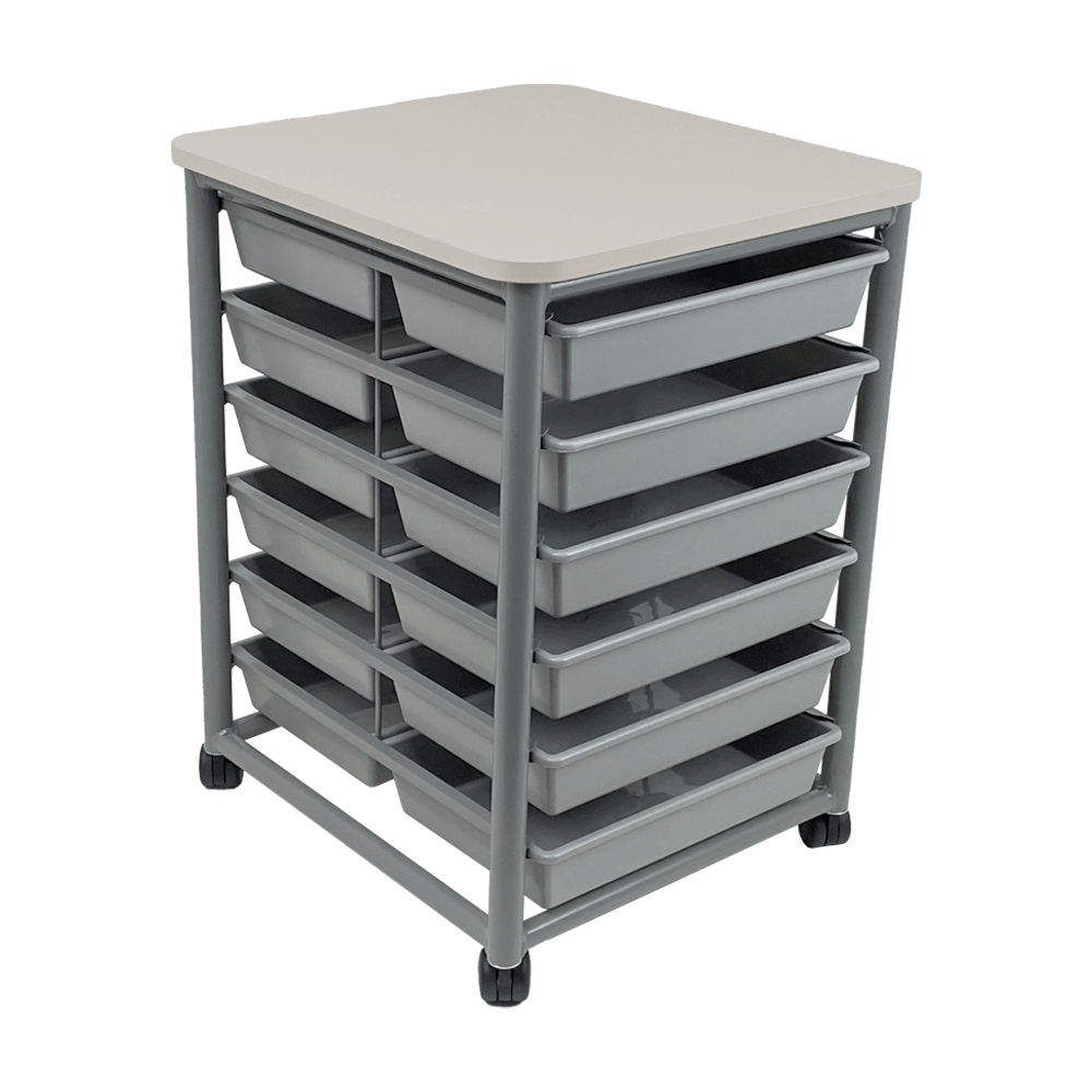 single-tote-trolley-12-small-totes-seal-grey