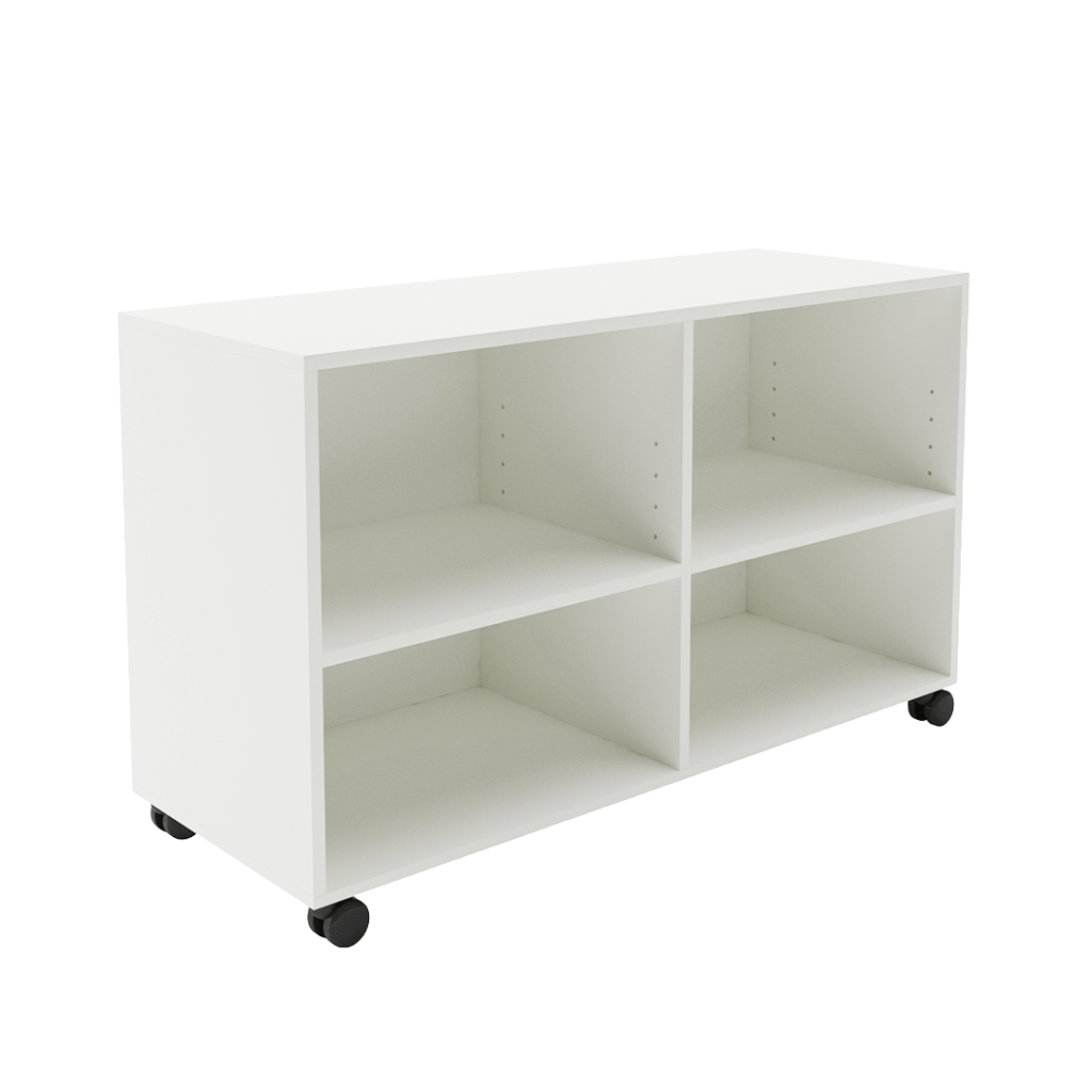 smart straight bookcase white