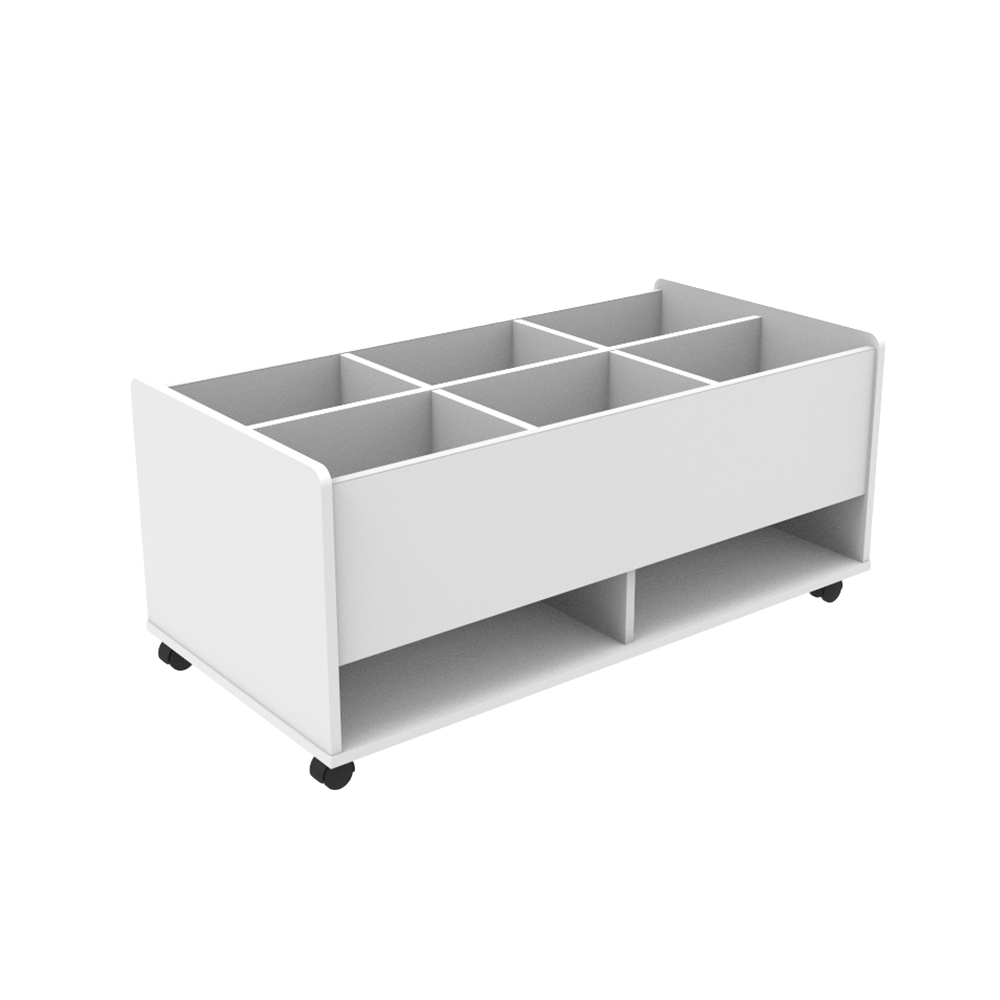 Mobile-Book-Trolley-Polar-White